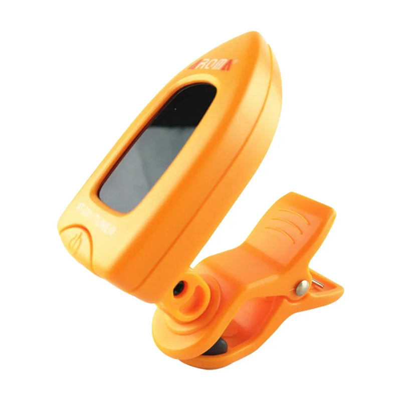 Acouway guitarra ukulele afinador violino baixo sintonizador de afinação eletrônica clip-on afinador cromático 360 graus girar com 5 modelos de afinação